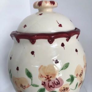 Laura Ashley Floral Ceramic Cookie Jar
